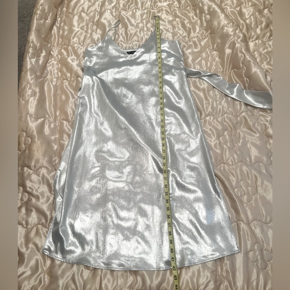 Zara Silver Slip Dress - Picture 7 of 12